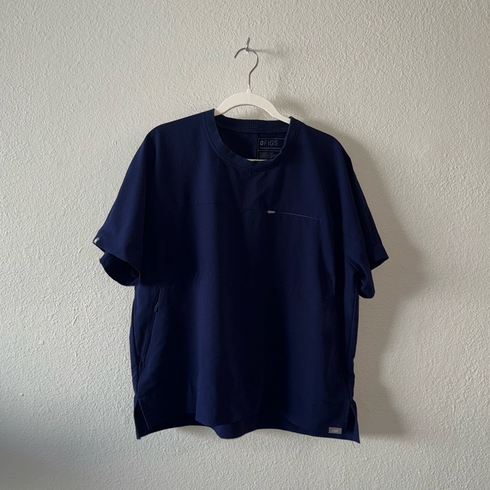 Navy Figs Scrub Top